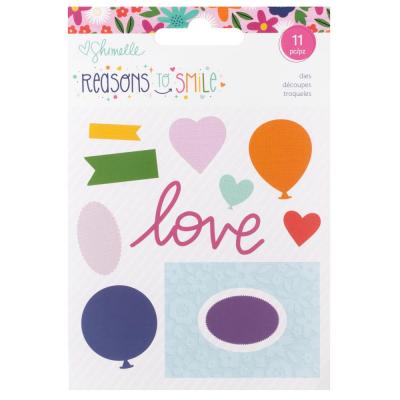 American Crafts Shimelle Laine Reasons To Smile - Metal Die Set